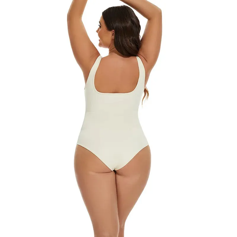 Ribbed Tummy Control Jumpsuit  Daily Shaper Bodysuit
