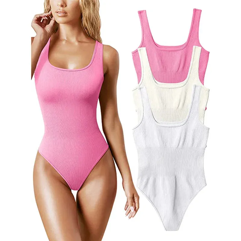Ribbed Tummy Control Jumpsuit  Daily Shaper Bodysuit