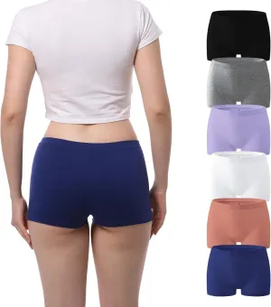 Seamless Boyshort Underwear For Women Nylon Spandex Boyshorts Panties Soft Stretch Boy Shorts Underwear MultiPack