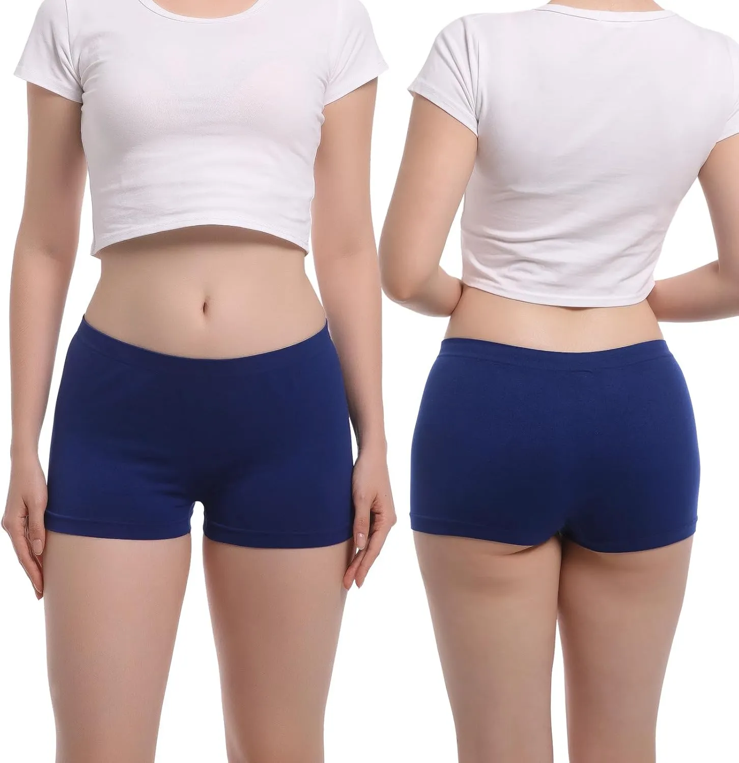 Seamless Boyshort Underwear For Women Nylon Spandex Boyshorts Panties Soft Stretch Boy Shorts Underwear MultiPack