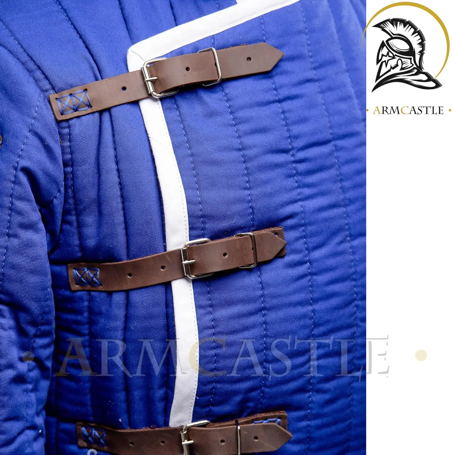 Thick Padded Medieval Gambeson Full Sleeve Long 100% Cotton Fabric Aketon Armor Jacket Costume Dresses Coat