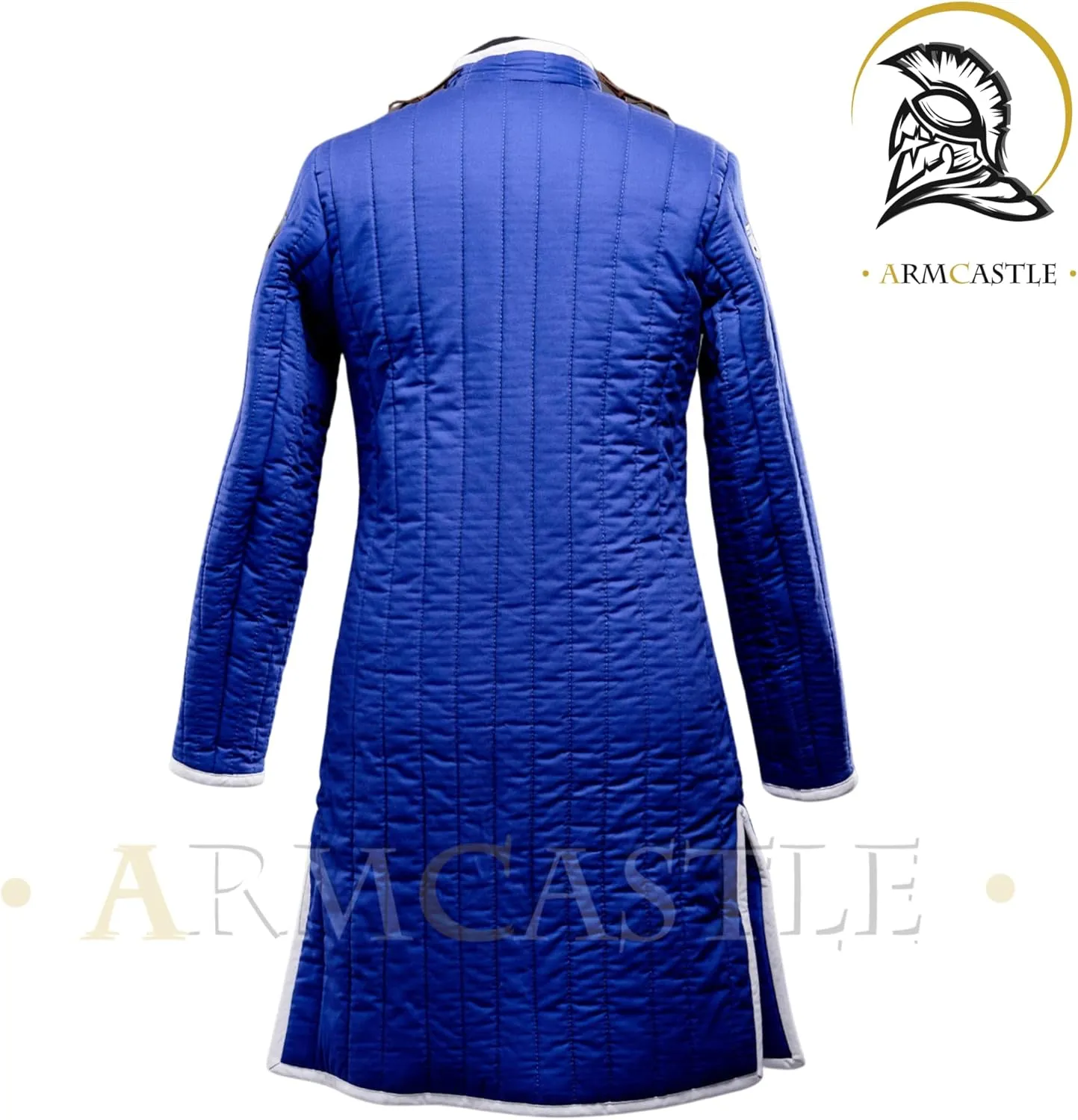 Thick Padded Medieval Gambeson Full Sleeve Long 100% Cotton Fabric Aketon Armor Jacket Costume Dresses Coat
