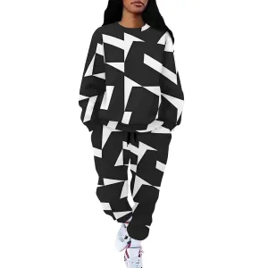 Two Piece Outfits for Women Lounge Sets Casual Travel Sweatsuits Long Sleeve Pullover And Long Pants Loungewear Matching Sets