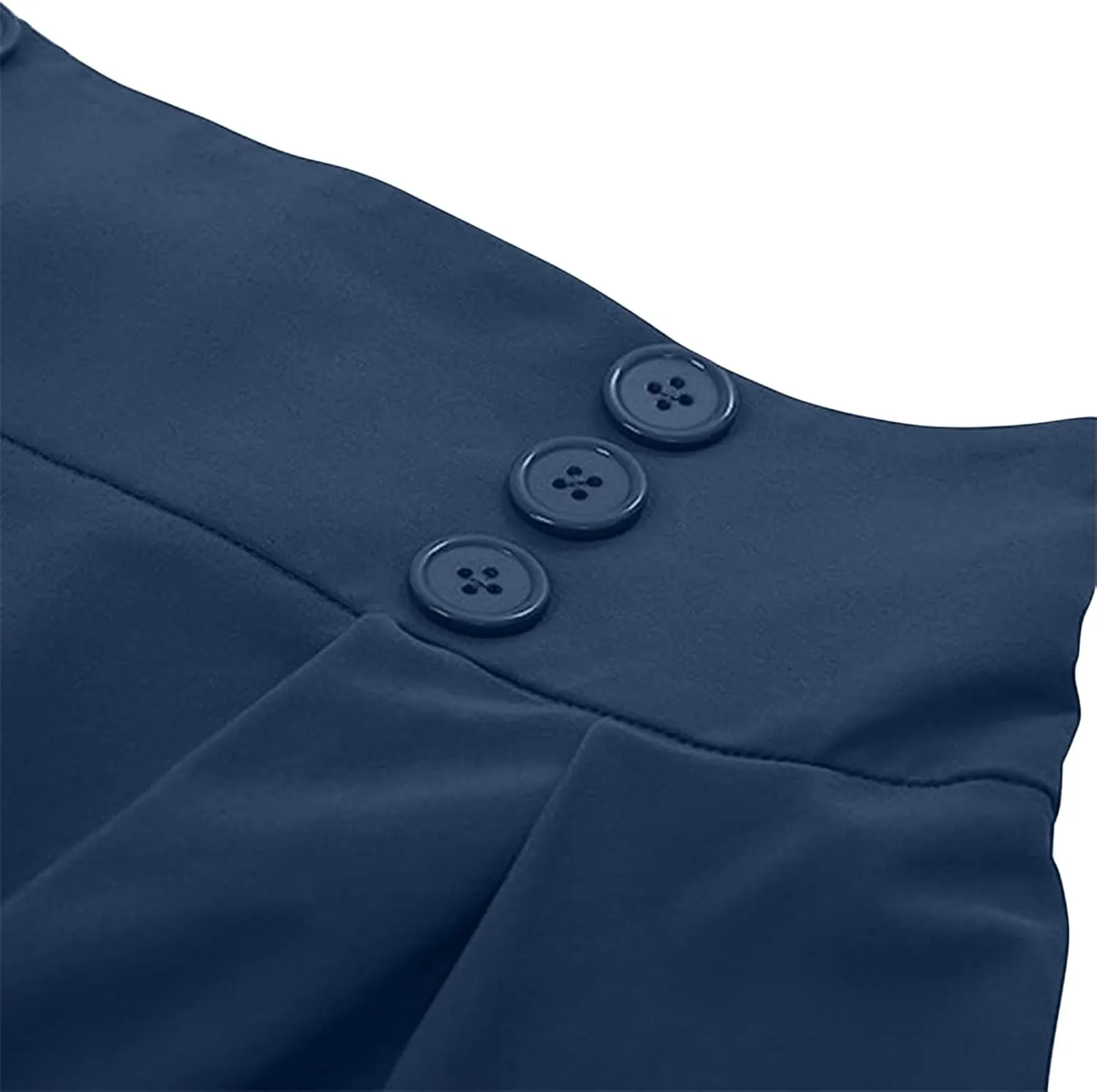 Women A-Line Flared Swing Skirt Midi High Waist Skirts Vintage Party Half Dress Pleated Swing Mid Calf Skirts