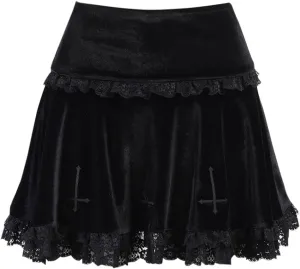 Women Gothic Mini Skirt Fairy Grunge Punk High Waisted A-Line Pleated Skirts Y2k E-Girl Long Maxi Skirt