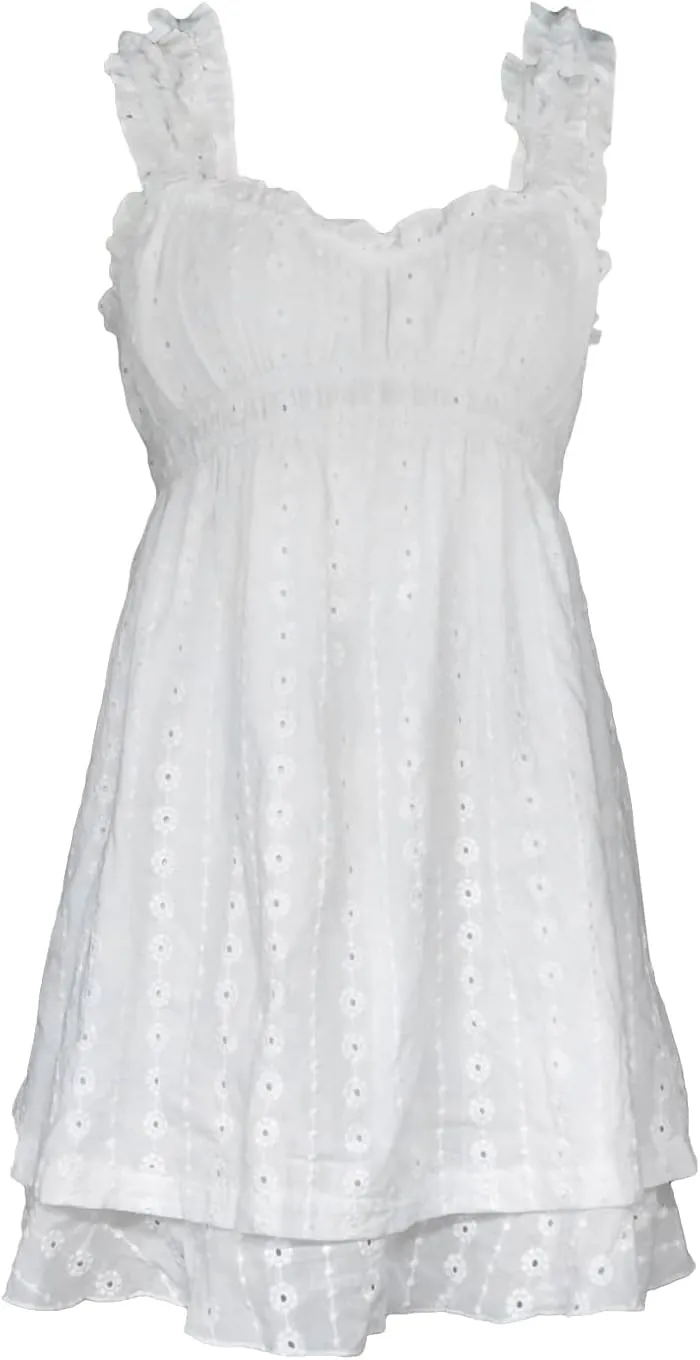 Women Ruffle Mini Dress Lace Strap Square Neck Babydoll Short Dress Sleeveless Flowy Mini Dress Y2K Swing Sundress