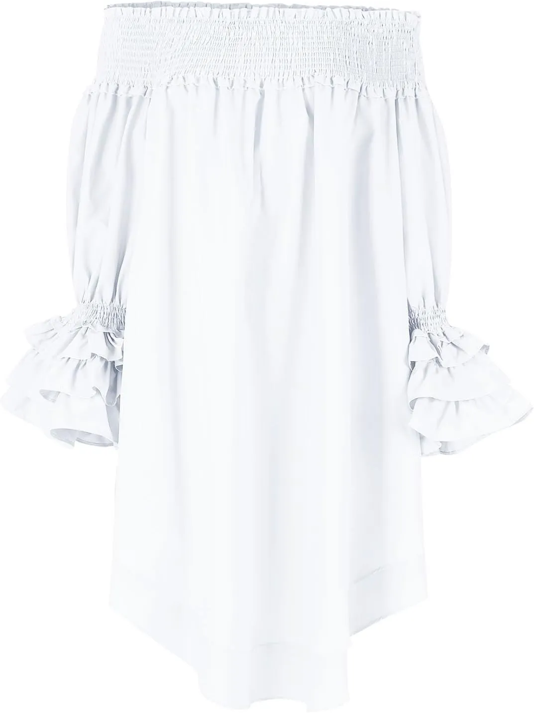 Women's Casual A-Line Dresses Off Shoulder Ruffle Sleeve Sundress Summer Pleated Midi Dress Plus Size Sundress 2024