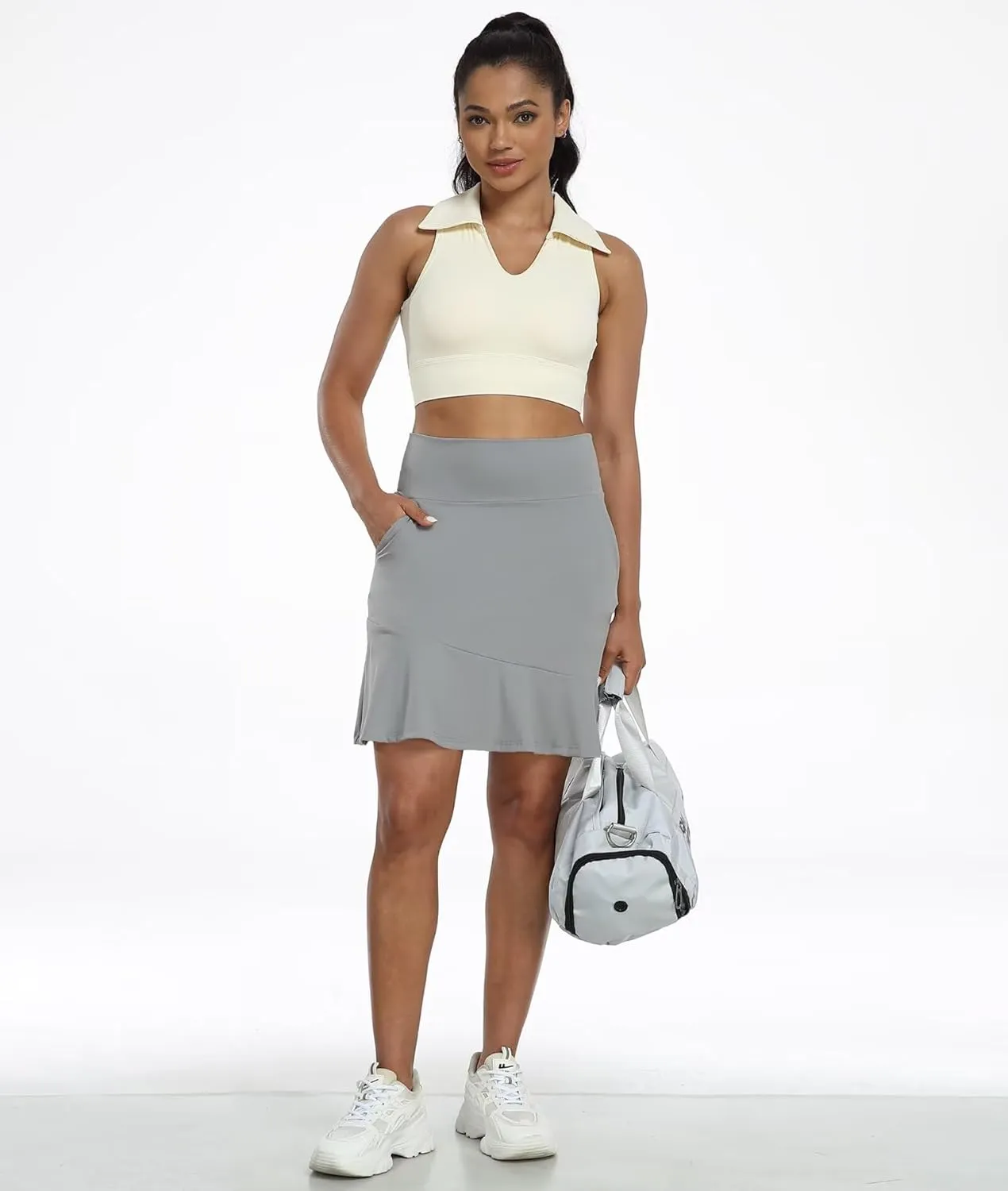 Womens Golf Skirts High Waisted Tennis Skirt with Pockets Shorts
