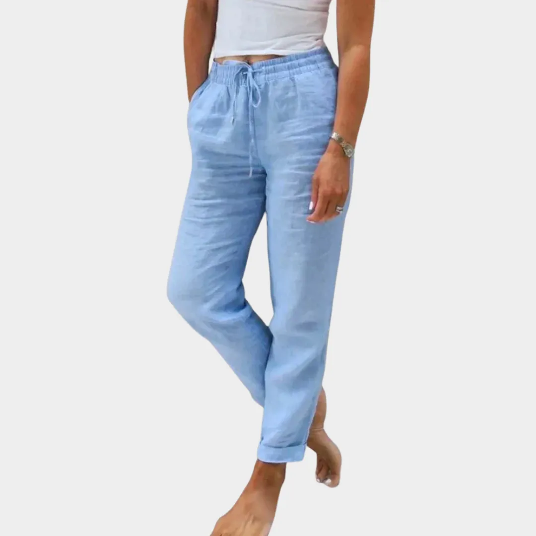 Women's Linen Trousers  Lightweight & Breathable  Relaxed Fit  Comfortable & Stylish  Multiple Colours
