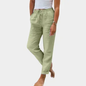 Women's Linen Trousers  Lightweight & Breathable  Relaxed Fit  Comfortable & Stylish  Multiple Colours