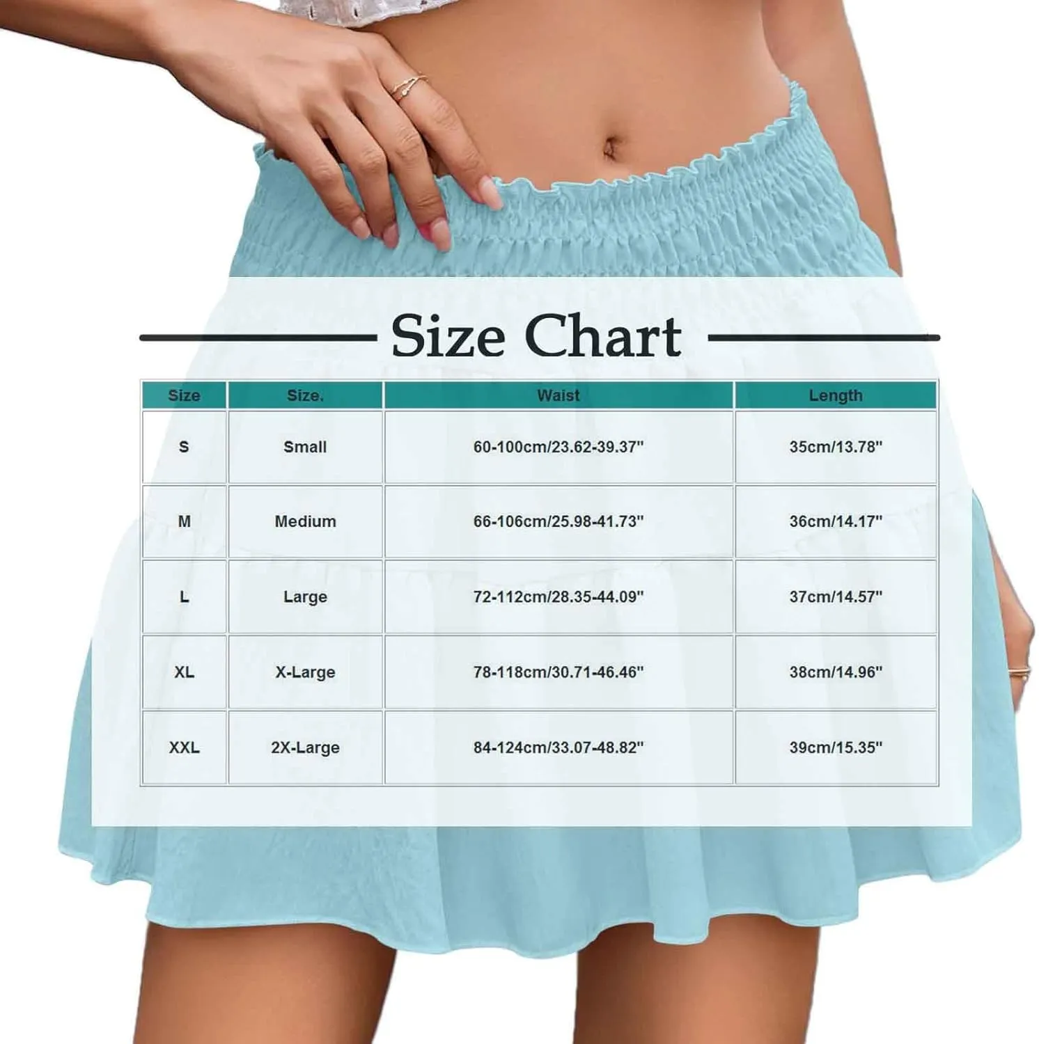 Womens Skirts Flowy A Line Short Skirt High Waisted Ruffle Mini Skirts Pleated Cute Skirt Beach Vacation Outfits