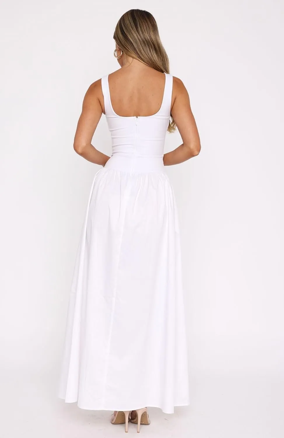 Women's Summer Casual Tank Long Dresses Sleeveless Square Neck Sundress Bodycon Maxidress 2025 Casual Lounge Dress