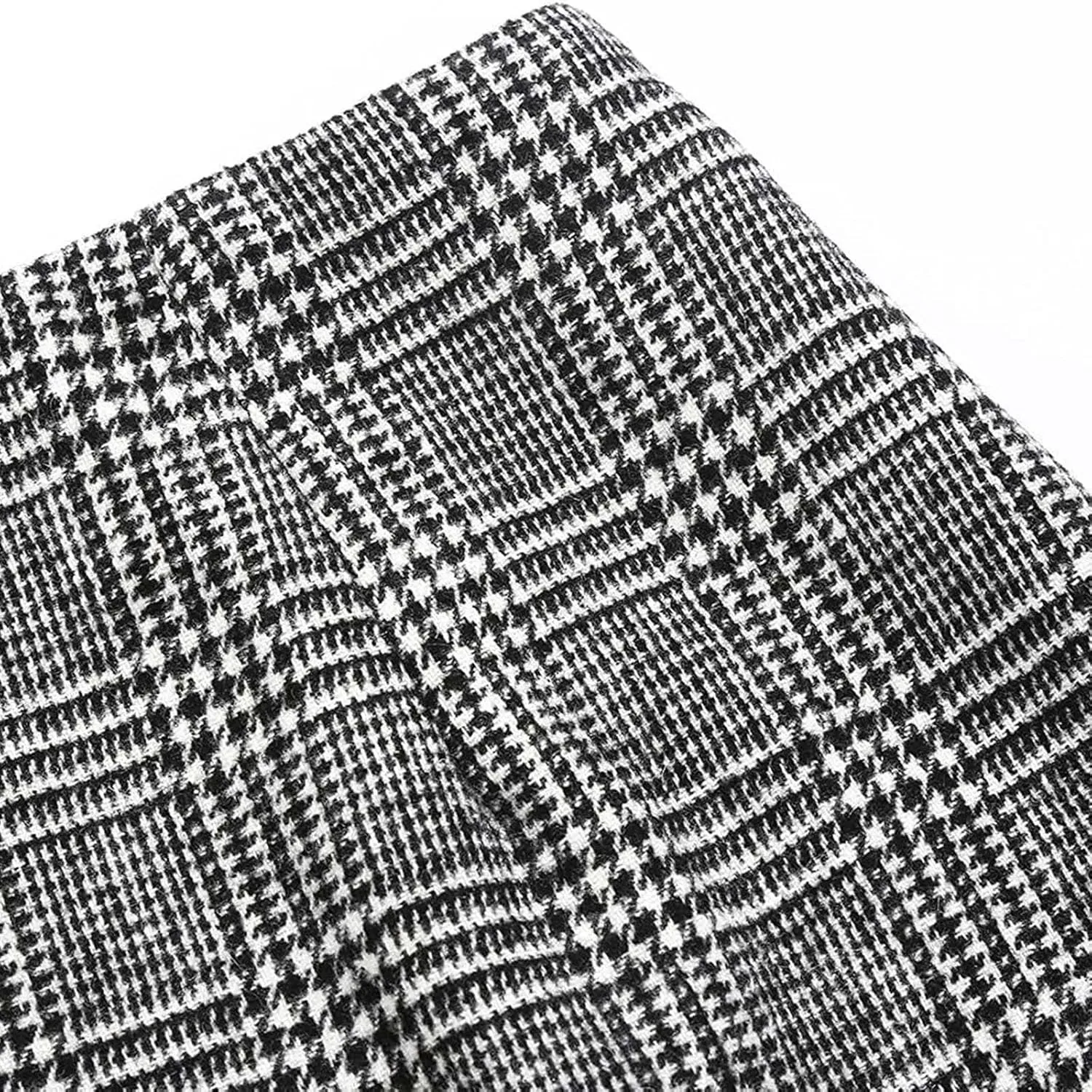 Womens Wool Plaid Mini Skirt Fall Winter High Waisted Bodycon Pencil Skirt Outfits for Women