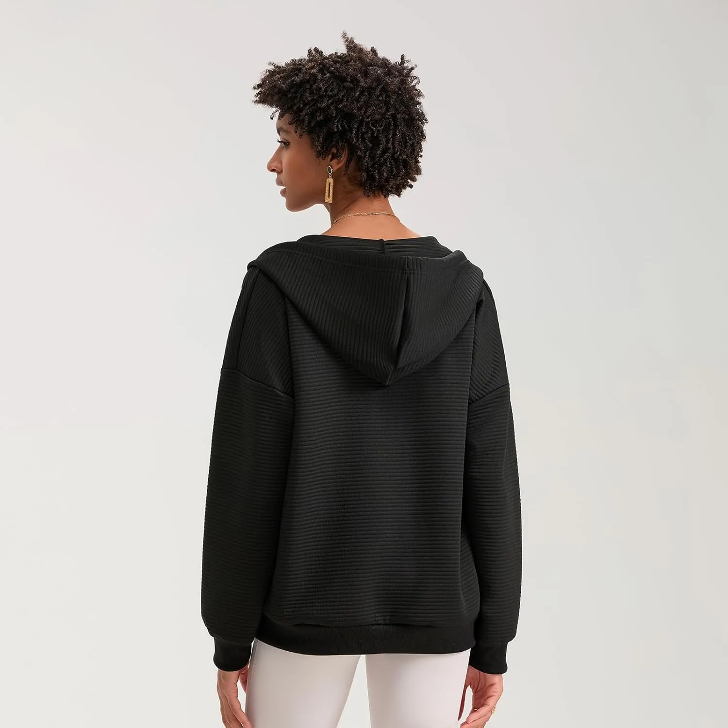 Yuemengxuan Womens Zip Up Hoodies Long Sleeve Oversized Sweatshirts Casual Jackets Sweater Spring Outfits 2025 Fashion